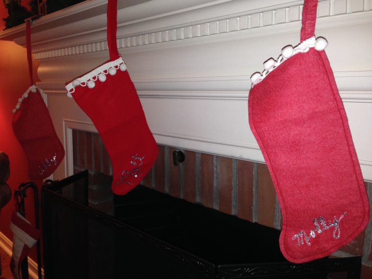 The stockings were hung by the chimney with care